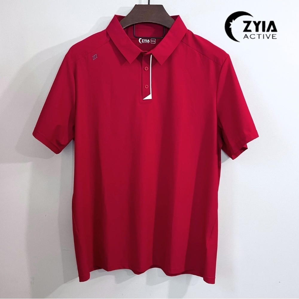 NWOT Zyia Active Men’s Ventillation Collar Tech Polo